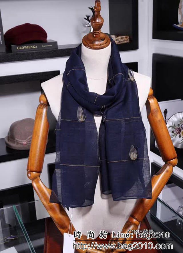 CHANEL香奈兒 專櫃同步真絲羊毛圍巾披肩時尚百搭款 C1618 LLWJ6366